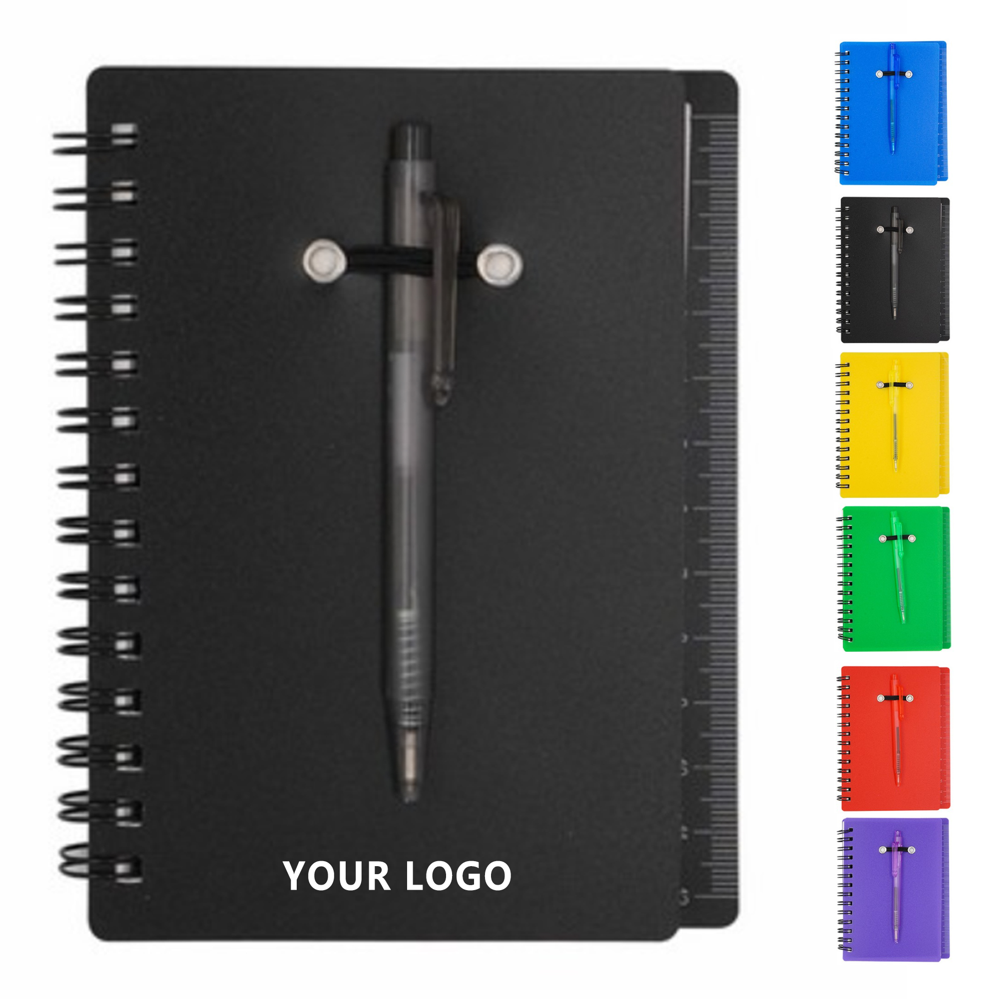 Portable Spiral Notebook with Ballpoint Pen 2