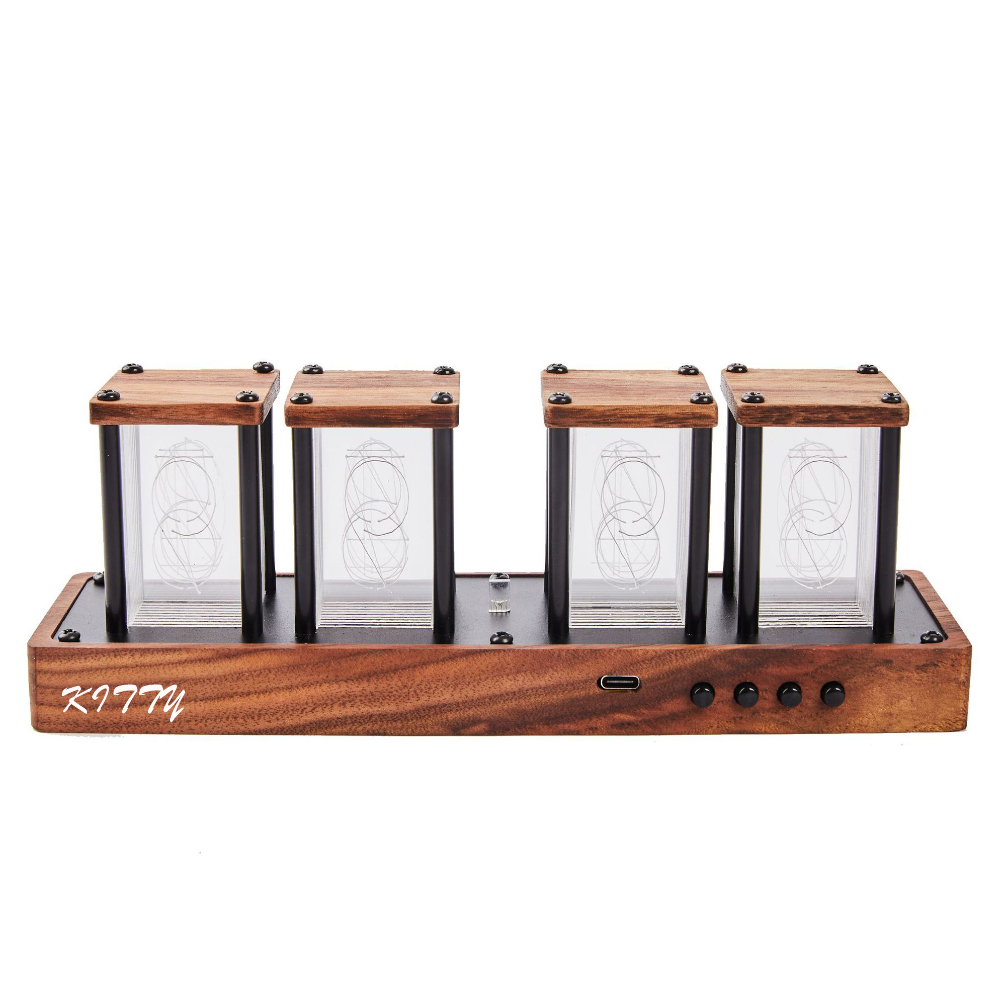 Nixie Tube-style Electronic Desk Clock 4