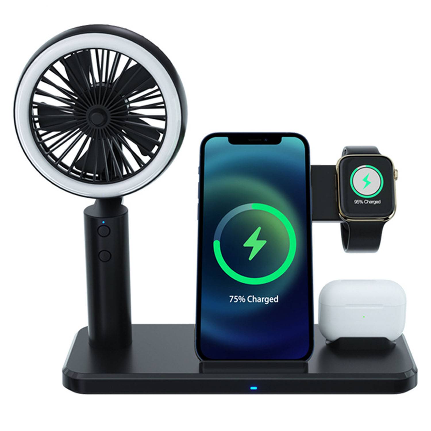 Multifunctional fan mobile phone headphone wireless charger 1