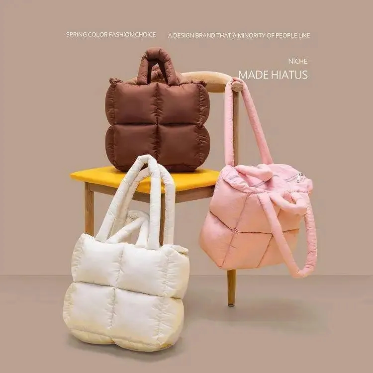 Custom Puffer Tote Bag, custom tote bag with logo imprint 2