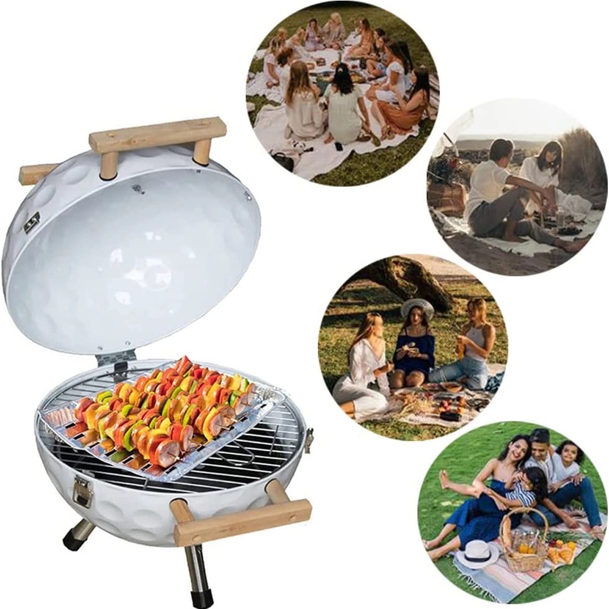 Portable Golf Shape Bbq Grill 3