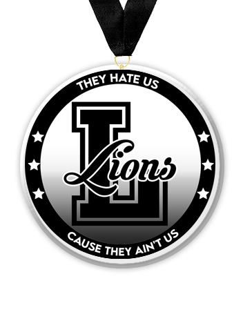 Acrylic Circle Medallions: Lions 3" Size, .25" 1