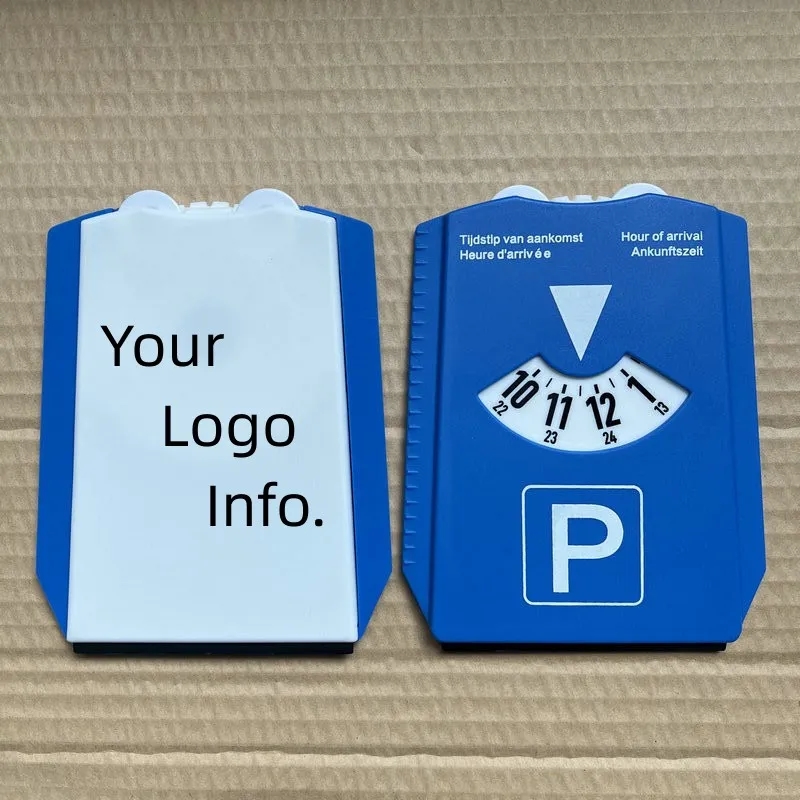 Parking time card with ice scraper 6