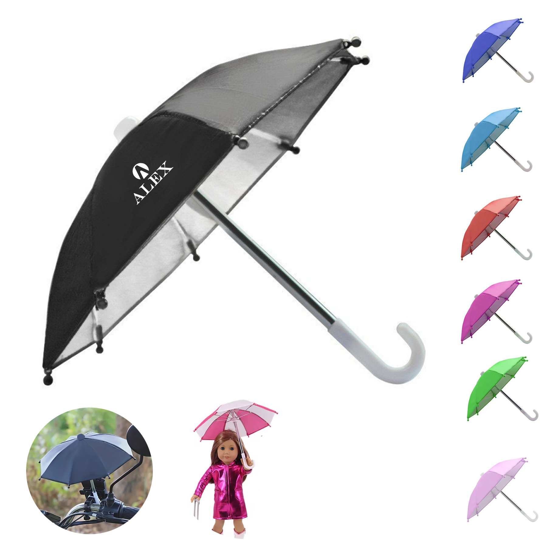 Mini Doll Rain Gear Decorative Umbrella