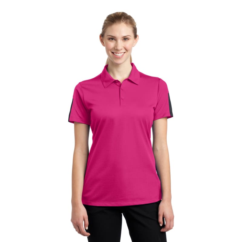 Sport-Tek Women's PosiCharge Active Textured Colorblock Polo. 20