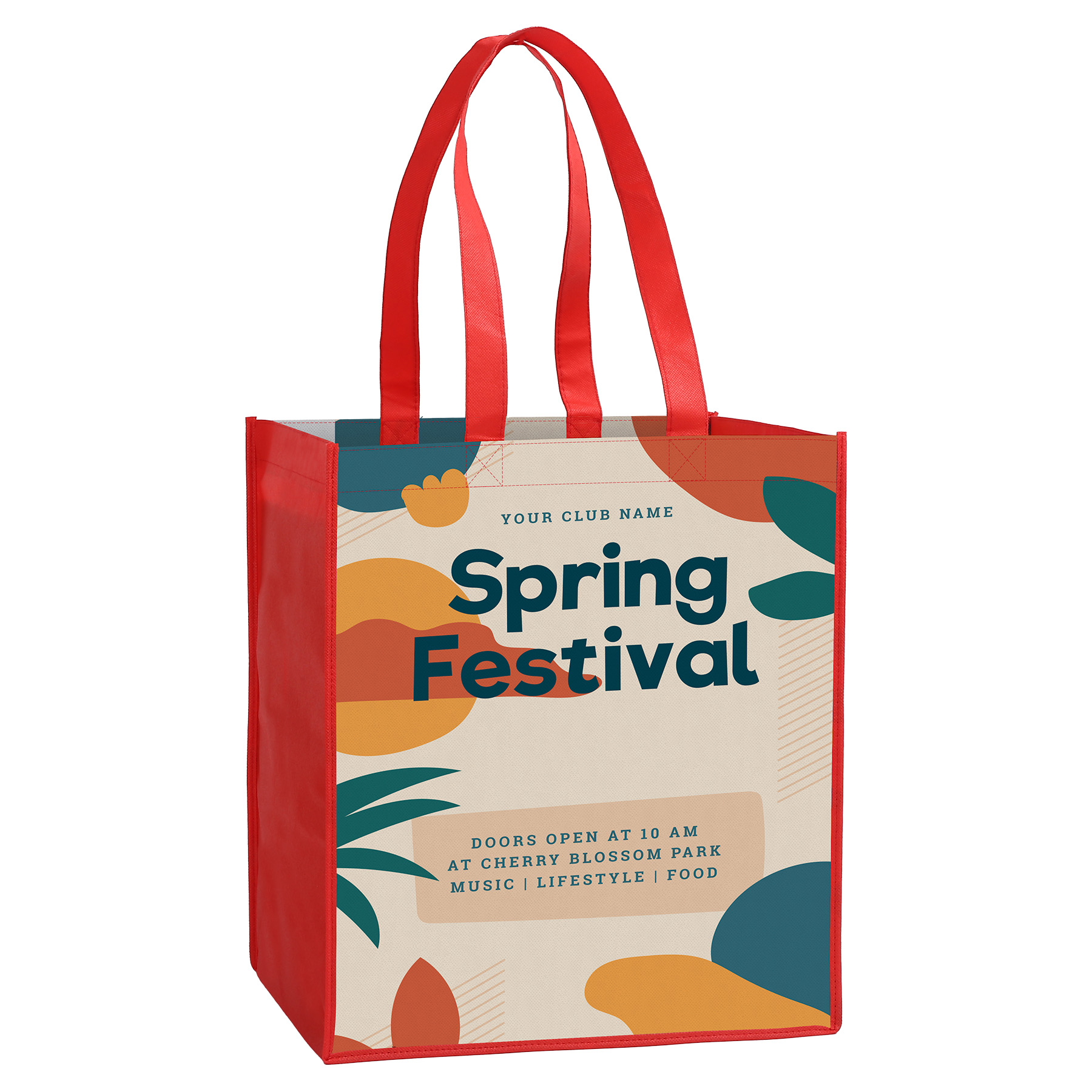 Laminated Non-Woven Tote Bag(13" X 15" X 10") 12