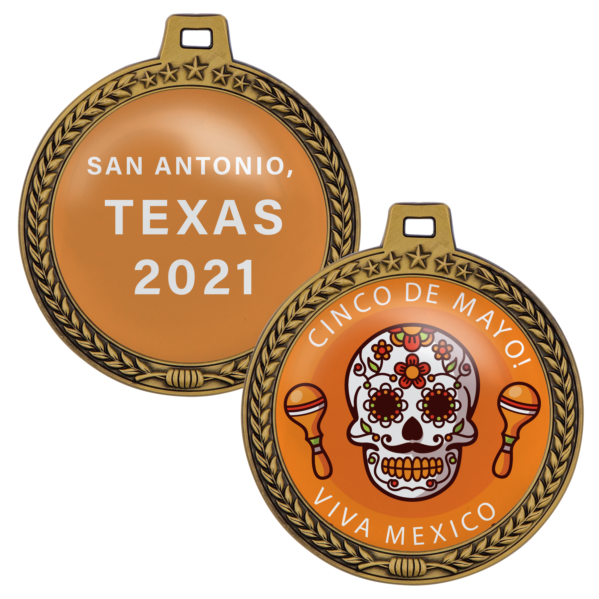 3" Speed Medal Wreath Border (2-Sided) 6