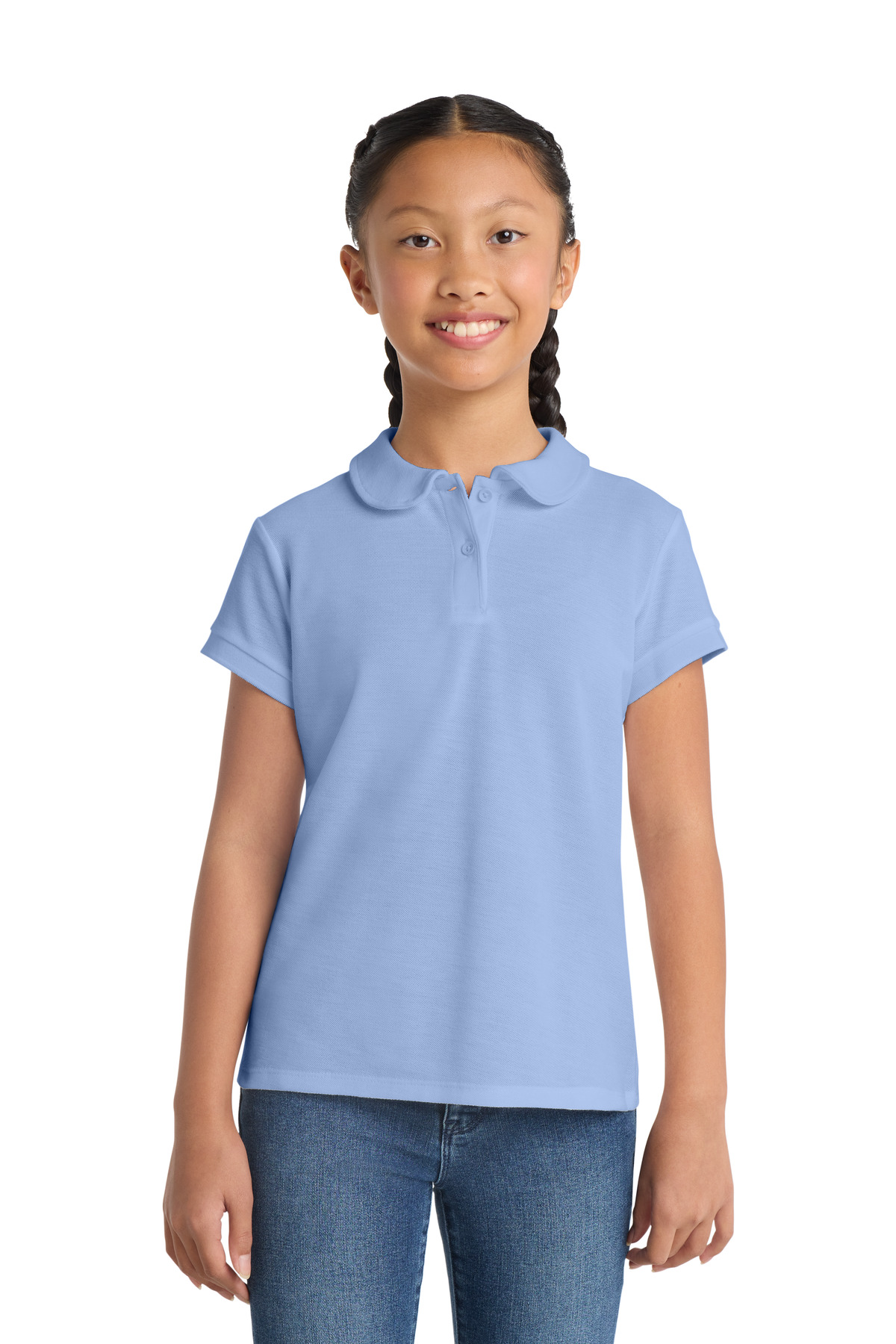 Port Authority Girls Silk Touch Peter Pan Collar Polo. YG503 6