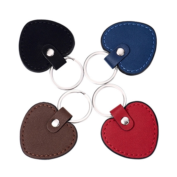 Pu leather Heart Shaped Key Chain 2