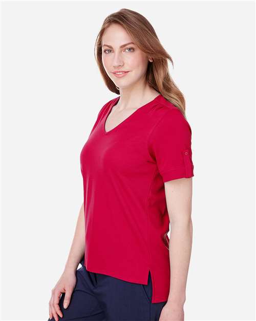 Women's CrownLux Performance® Plaited Rolled Sleeve Shirt - DG20WB 47
