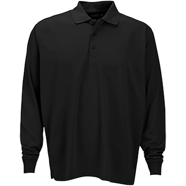 Vansport Omega Long Sleeve Solid Mesh Tech Polo 3