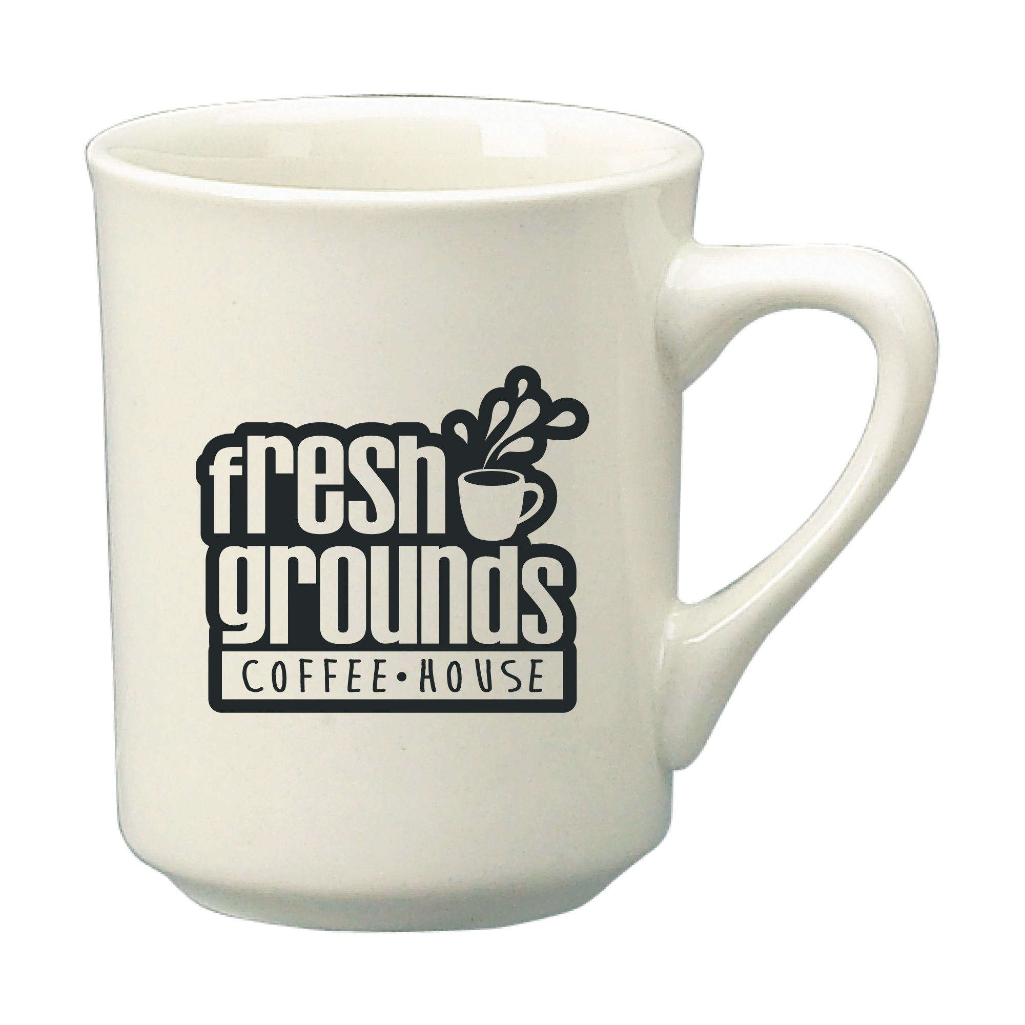 8 5 oz White Toledo Mug