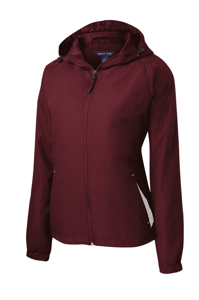 Sport-Tek Women's Colorblock Hooded Raglan Jacket. LST76 23