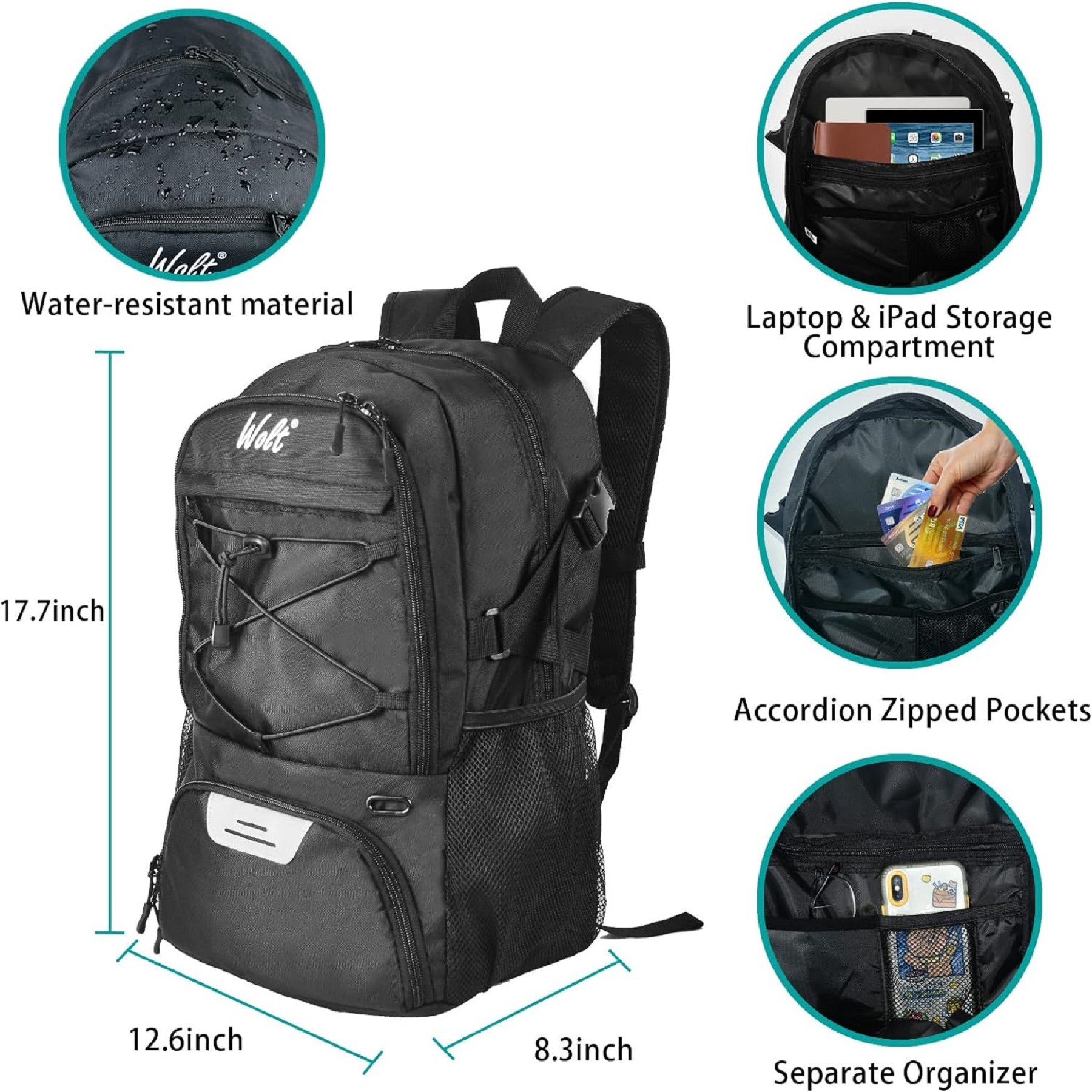 Large Sports Basketball Backpack 13