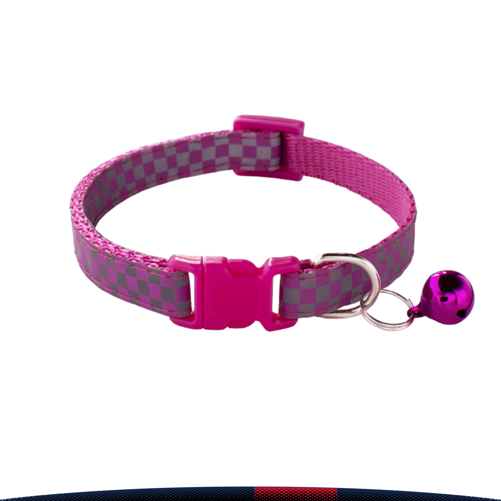 Wagglo Reflective Checkerboard Pet Collar 7