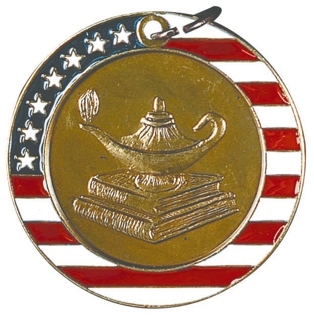 Knowledge Stars & Stripes Medal, 2" 2