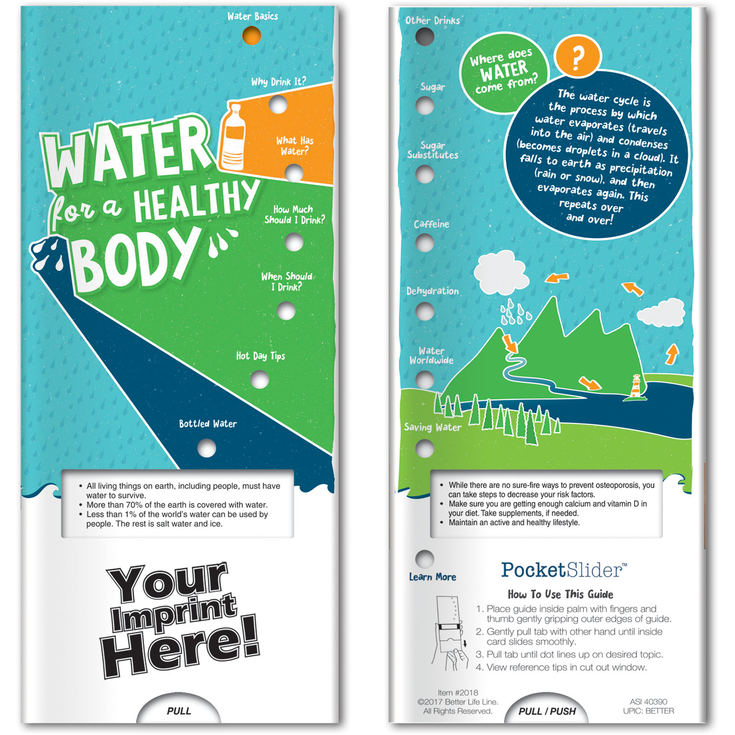 Pocket Slider - Water for a Healthy Body — view 1 of 3