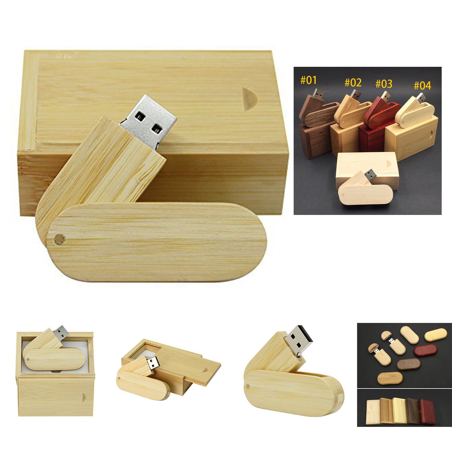 Bamboo wood USB Flash Drive 2