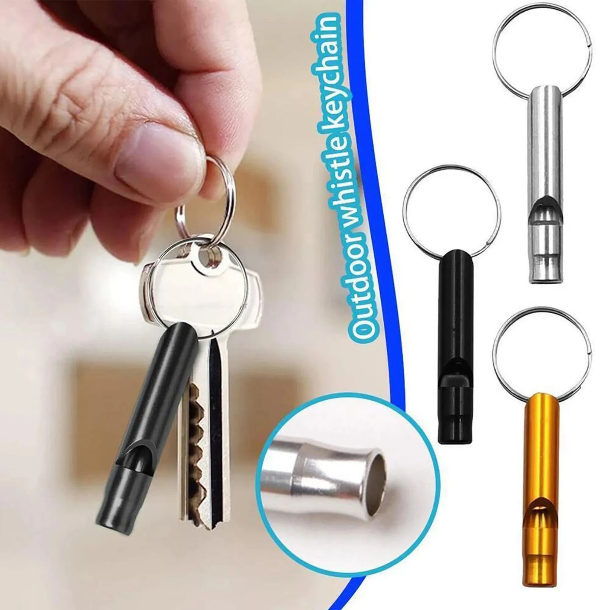 Survival Emergency Whistle Key Tool 4