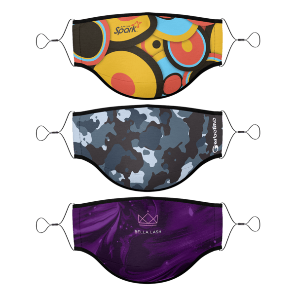 IMPORT Titan 3-Ply Dye-Sub Adult Face Mask w/ Adjustable Elastic Straps 27