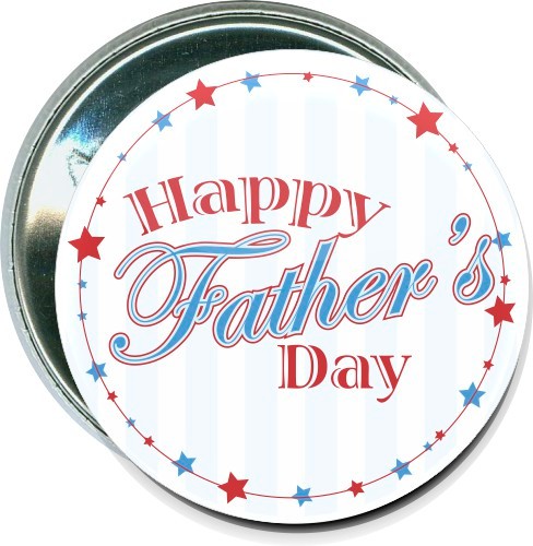 Happy Fathers Day Stars Button 1