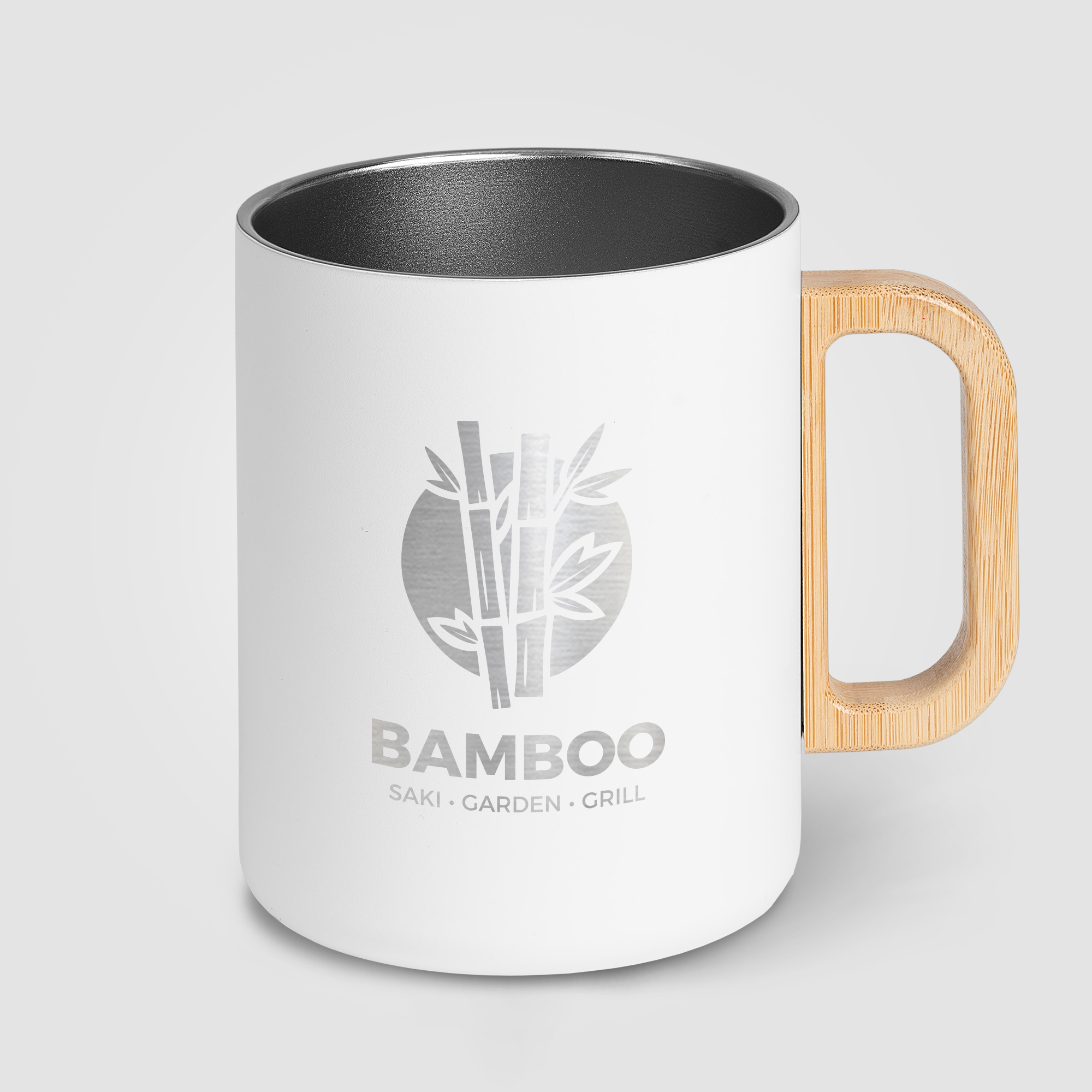 Vancouver - 18 oz. Stainless Steel Double Wall Mug with Bamboo Handle 15