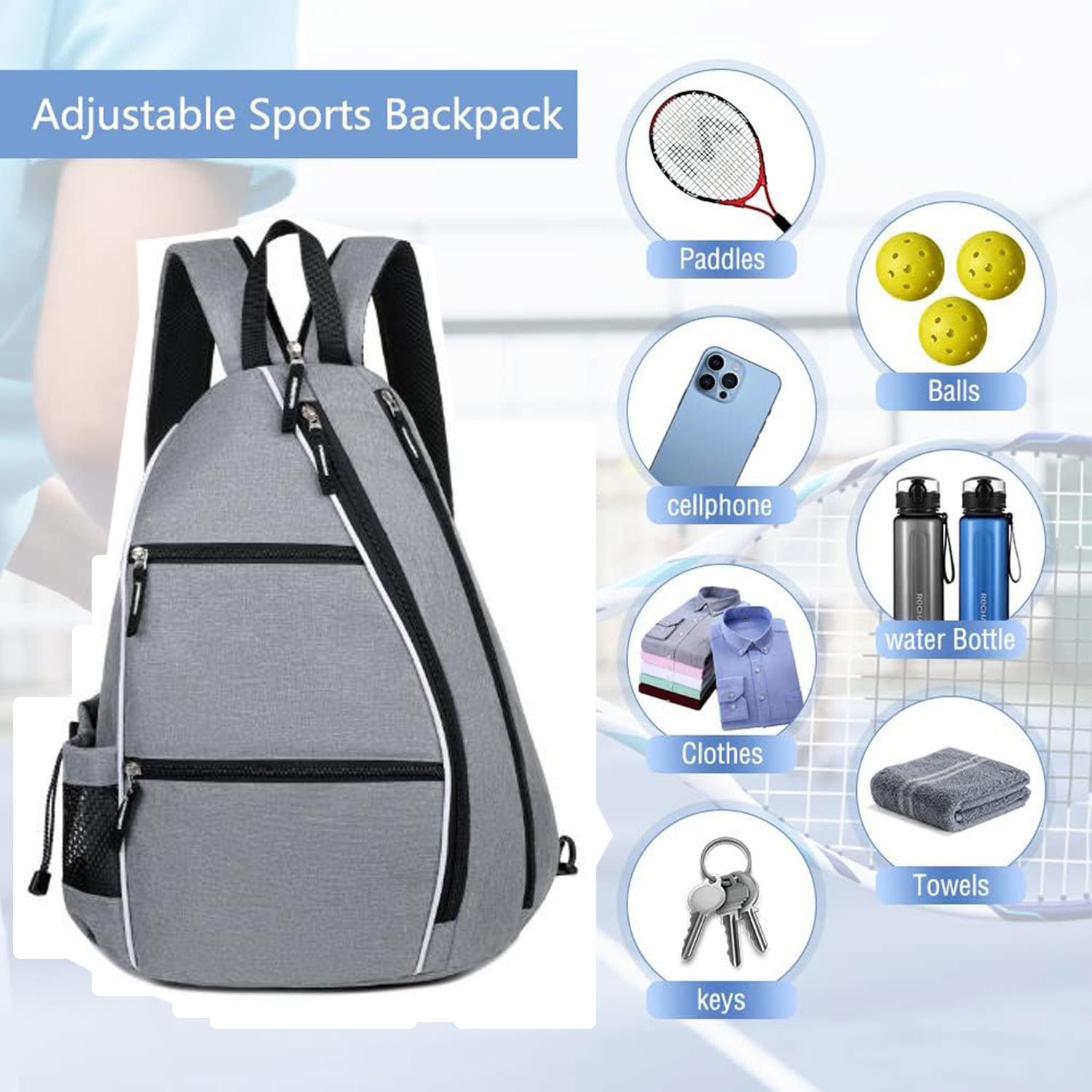 Pickleball and Tennis Sports Backpack 5