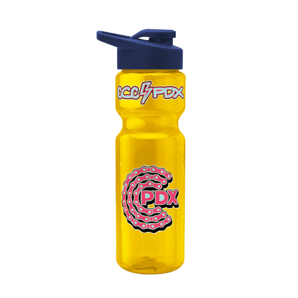 Blazer 28oz Transparent Bike Bottle w/Drink-thru Lid 566