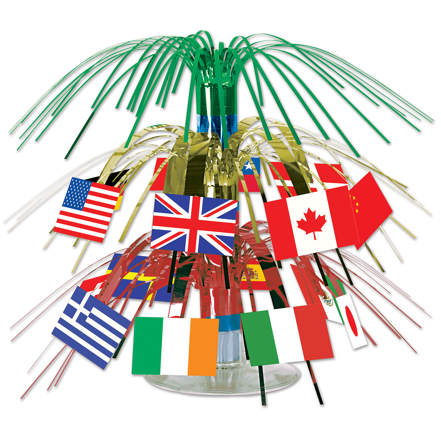 International Flag Mini Cascade Centerpiece 1