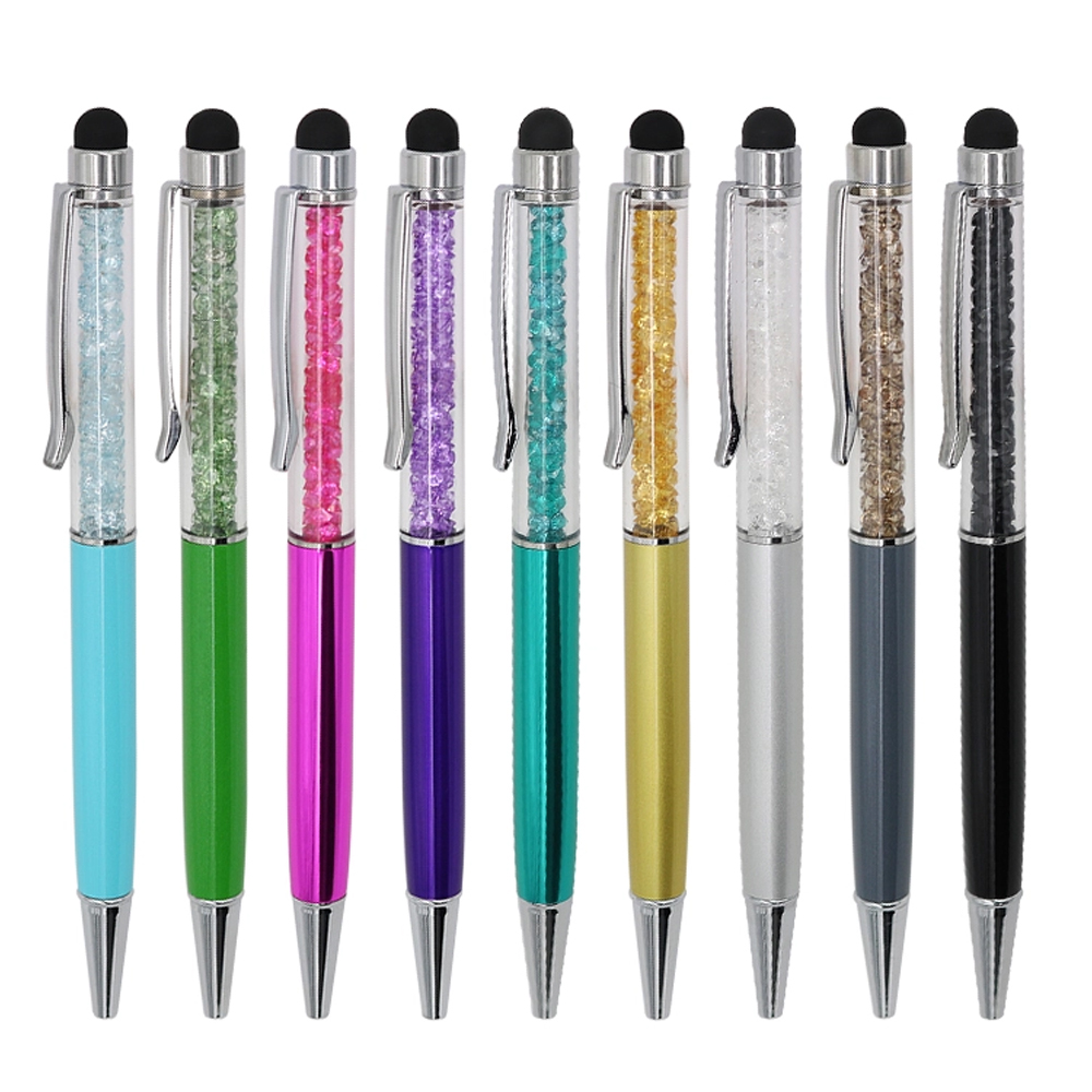 Metallic Crystal Bling Pen with Stylus 7
