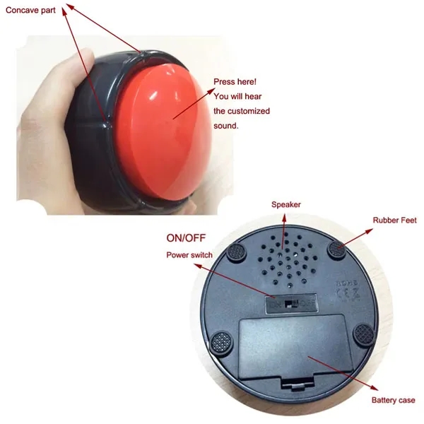 Custom Easy Talking Sound Buttons 6