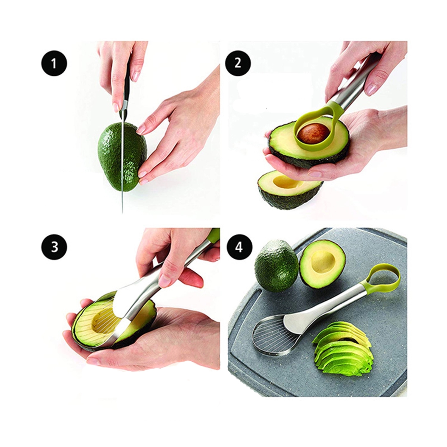Multi-Purpose Stainless Steel Avocado Cutter 4