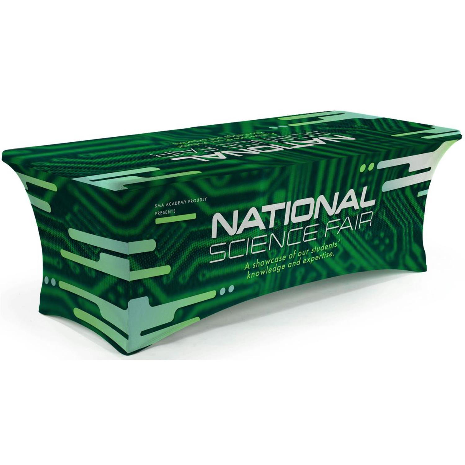 Custom 4ft Throw Dye Sublimated Stretch Table Cloth 2