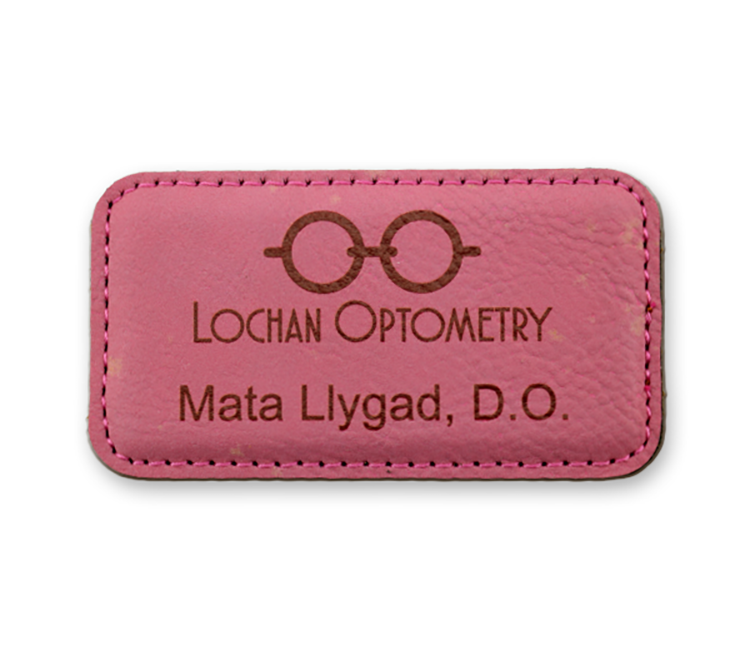 Leather Stitched Badge 1.5" x 3" 4
