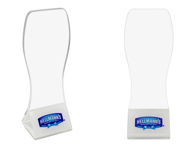 Acrylic Glass Price Tag Holder, Acrylic Table Sign Display Stand, Custom Plexiglass Table Tent 2