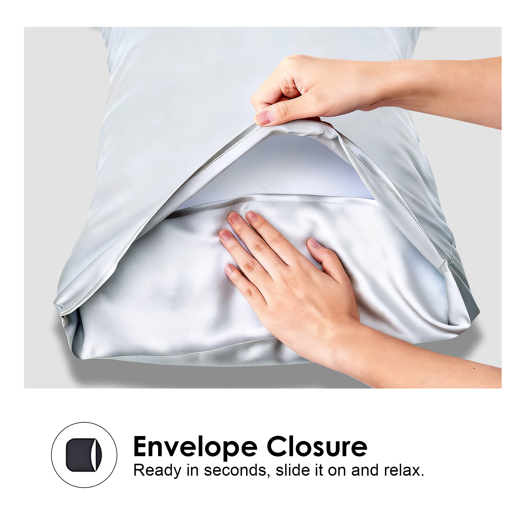 19 Momme Silk Pillowcase With Envelope Closure 4