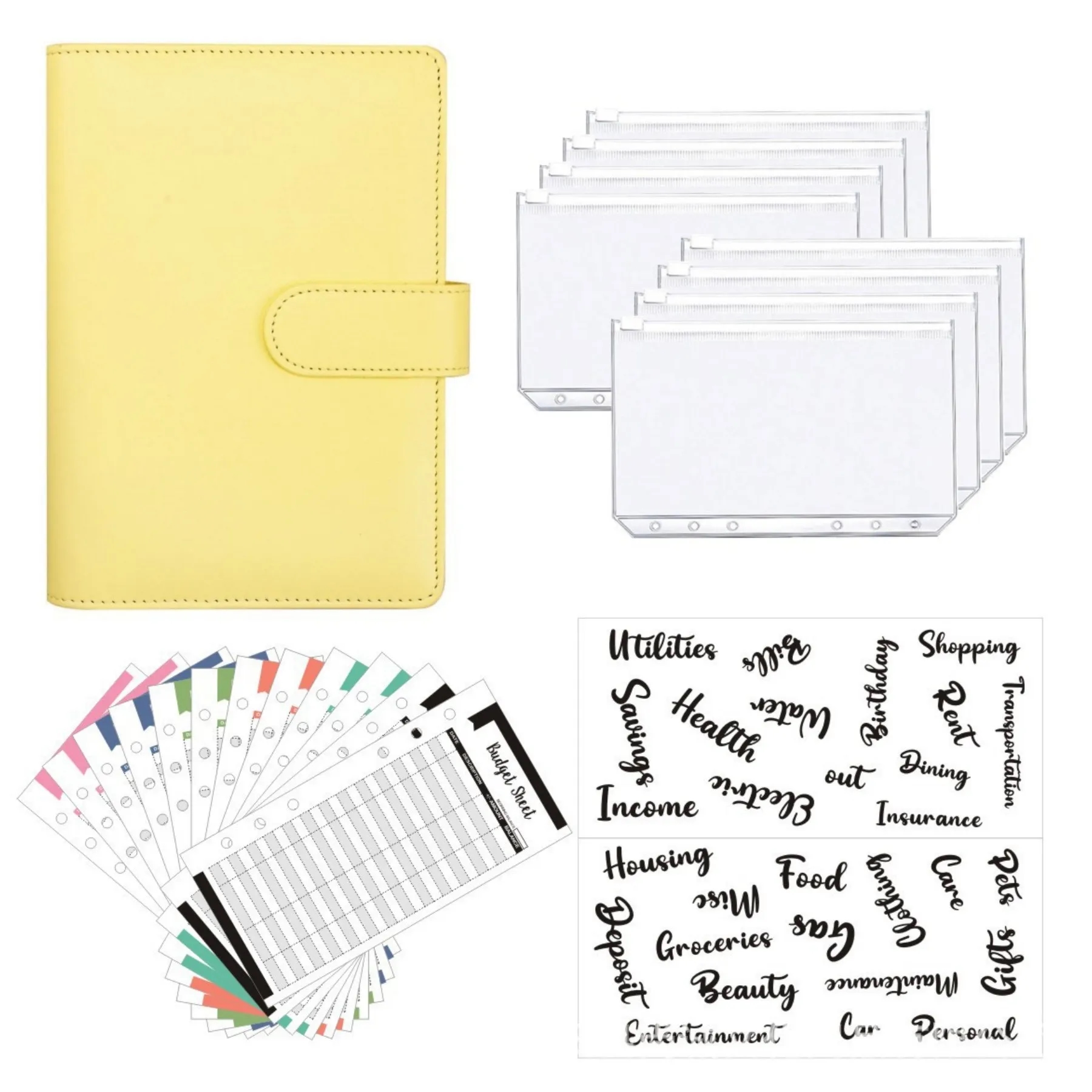 A6 PU Leather Binder Budget Planner 7