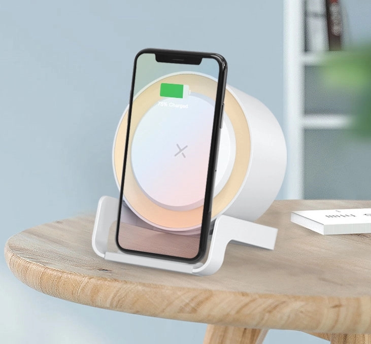 Led Night Light, Music Bedside Lamp With Wireless Charger 1