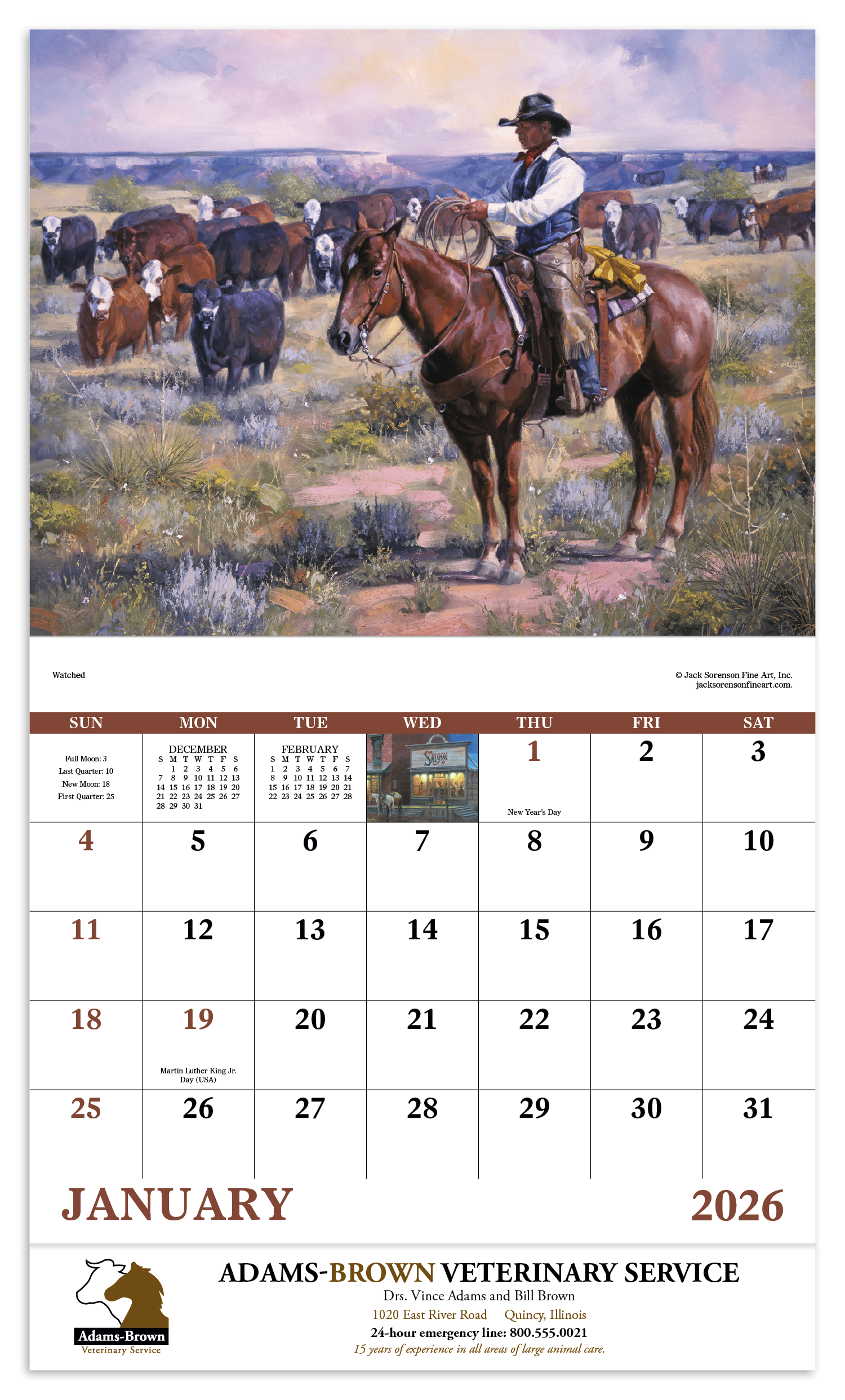 Good Value™ Western Frontier - Stapled Calendar 56