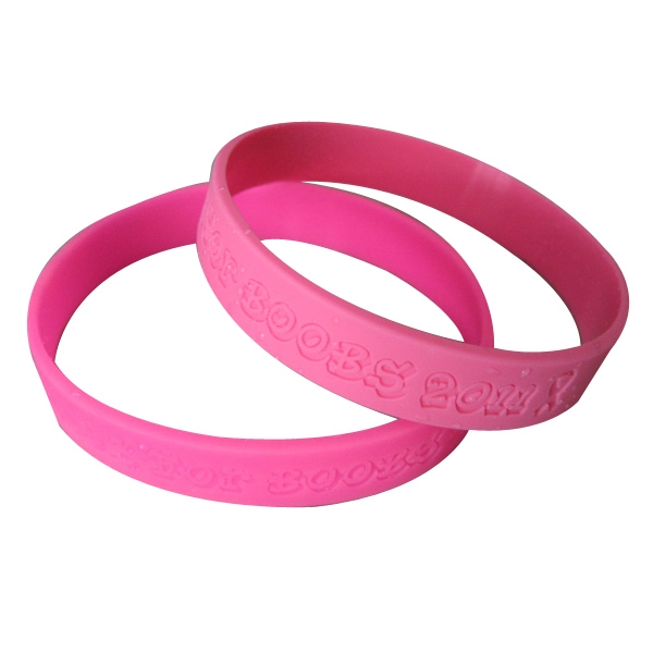 Breast Cancer Awareness Debossed Wristbands 2