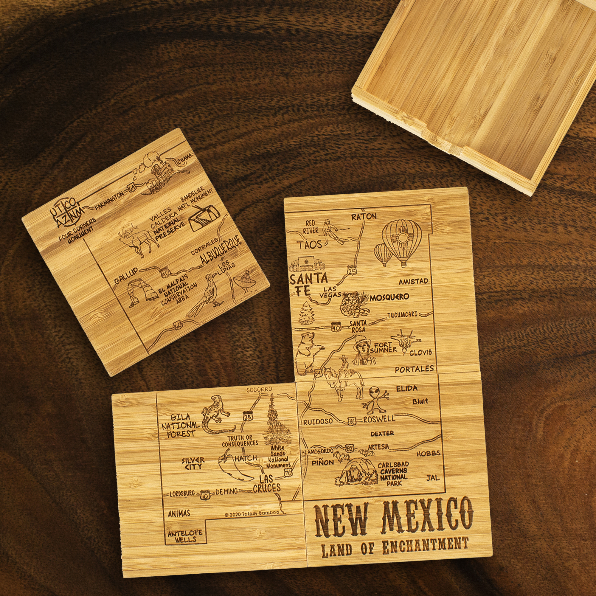 New Mexico Puzzle Coaster Set 3