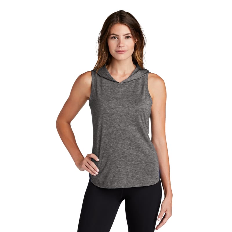 Sport-Tek Women's PosiCharge Tri-Blend Wicking Draft Hoodie Tank. 8