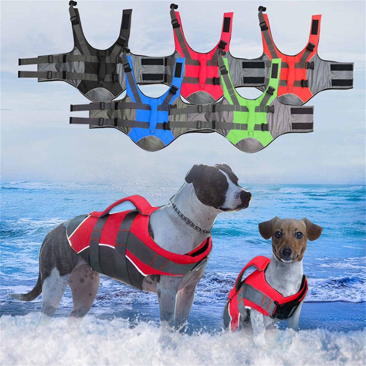 Dog Life Jacket With Reflective Stripes 3