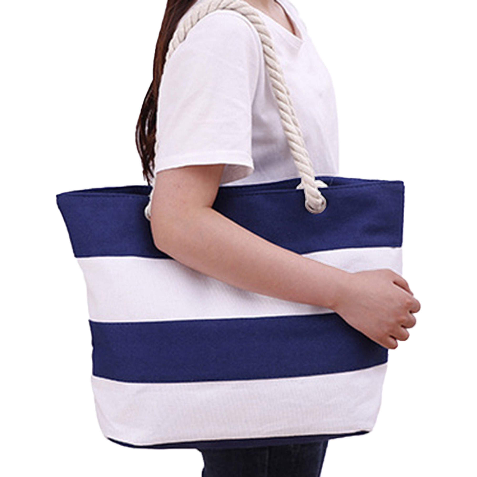 Canvas Tote Beach Bag, custom tote bag with logo imprint 1