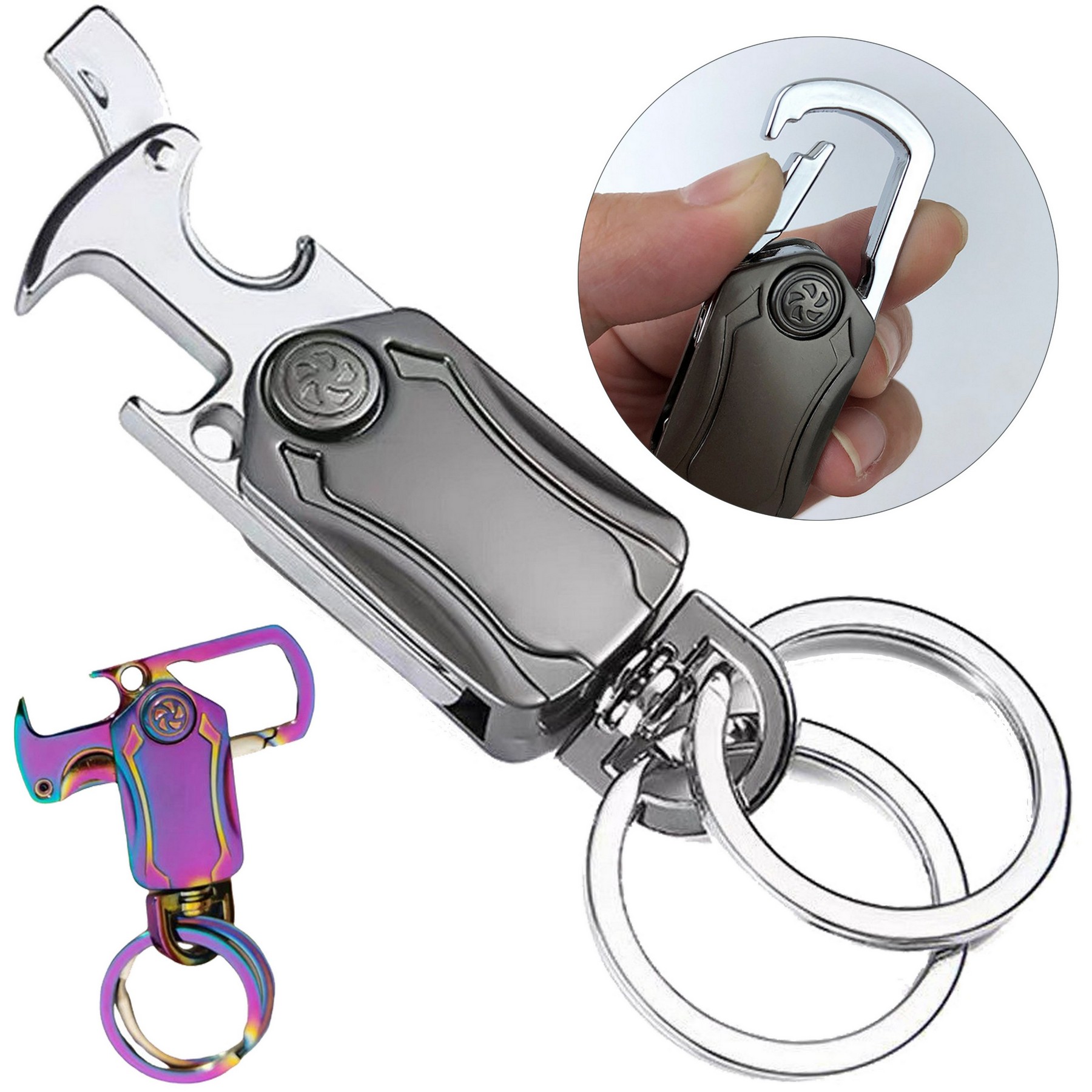 Multi-Functional Spin Cool Metal Keychain 5