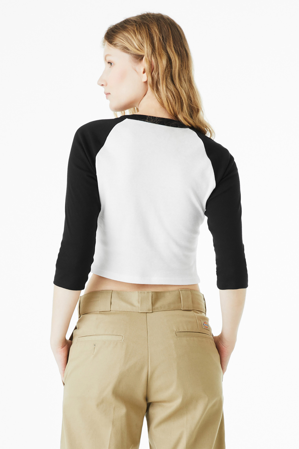 BELLA+CANVAS Women's Micro Rib 3/4 Raglan Baby Tee BC1200 8