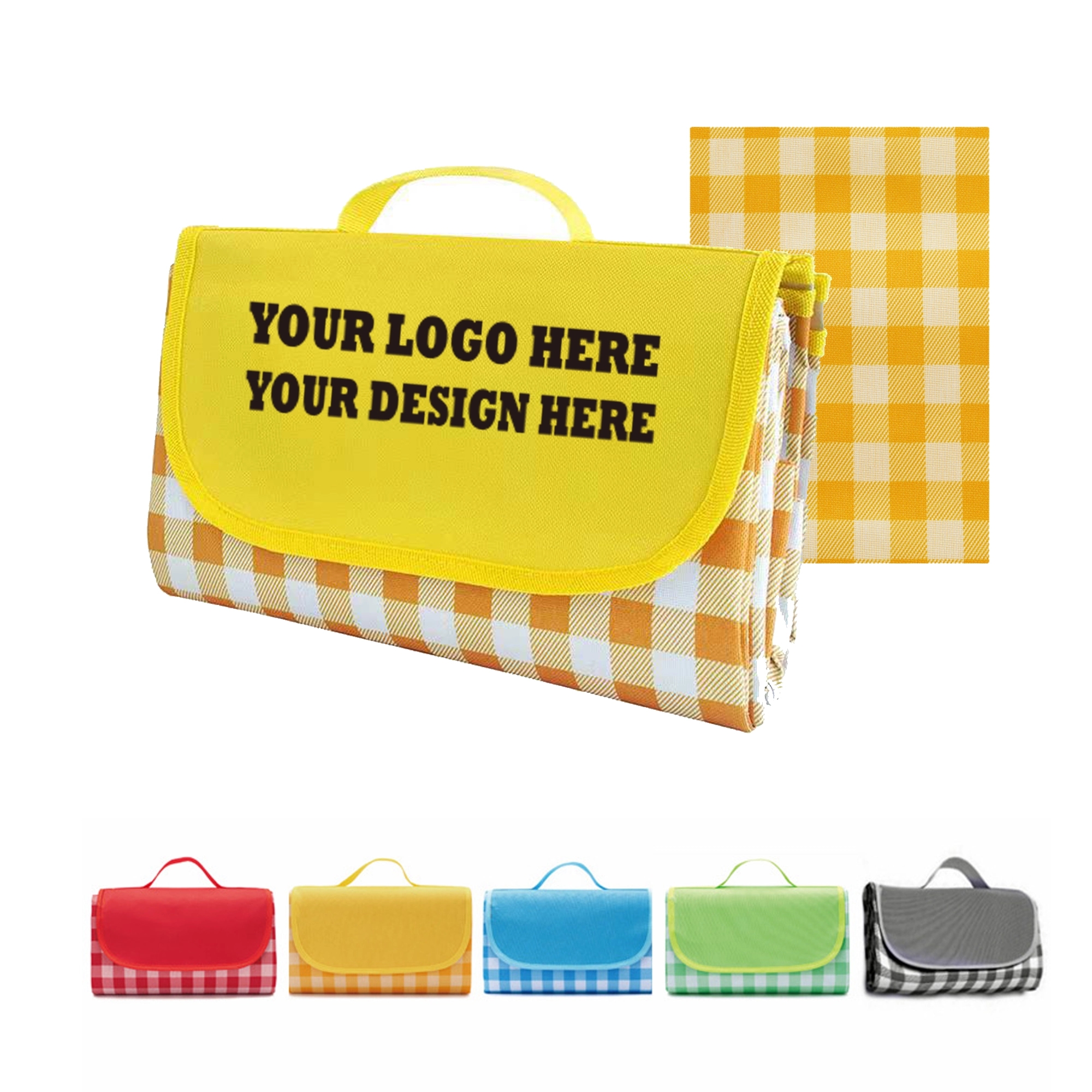 60" X 78" Playful Plaid Picnic Blanket