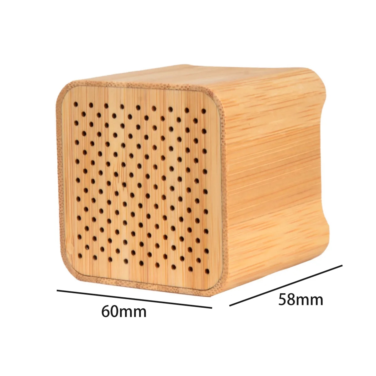 Eco-Friendly Bamboo Wood Cube Bluetooth Wireless Speaker 1