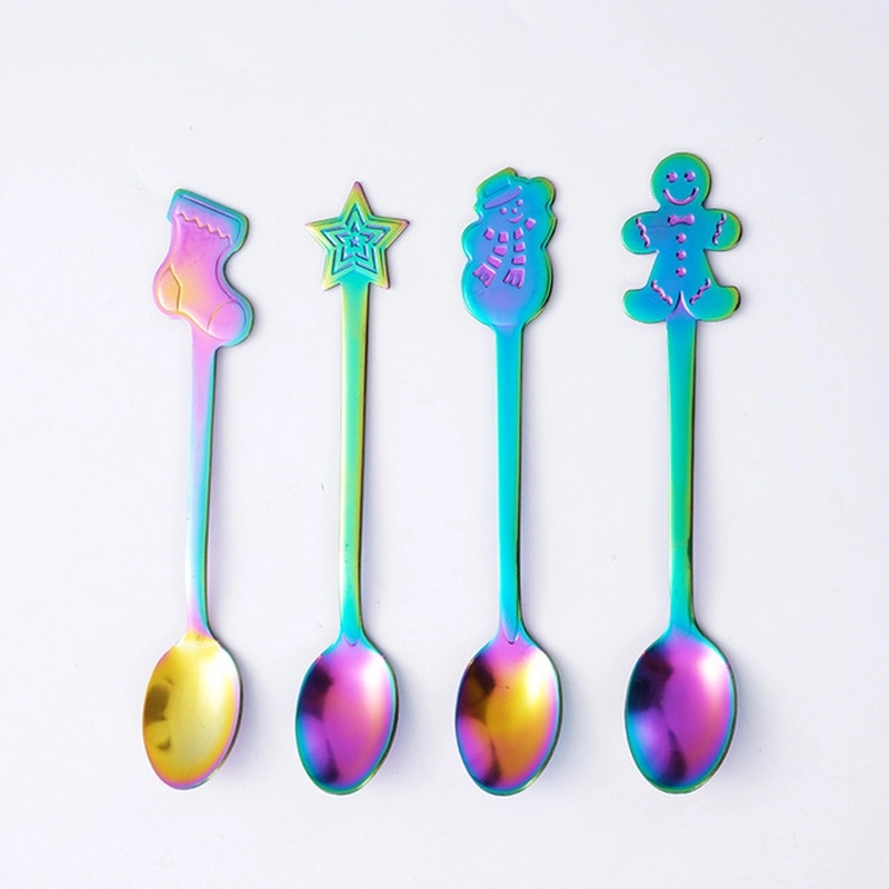 Christmas Stainless Steel Coffee Spoons Set 5