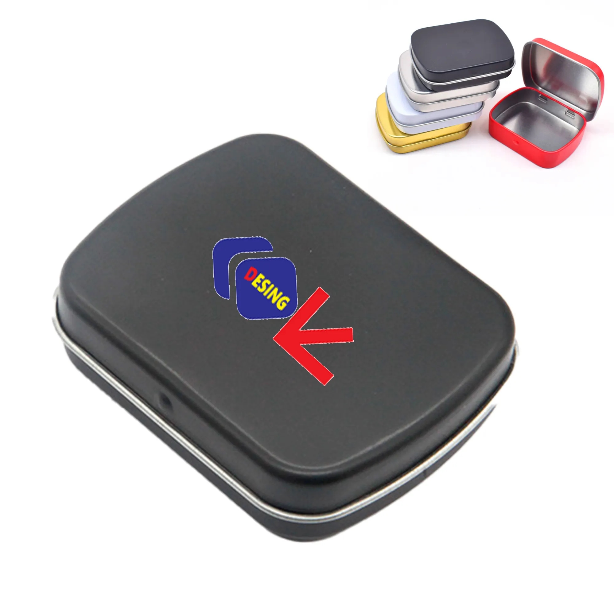 Metal Hinged Tin Box 2